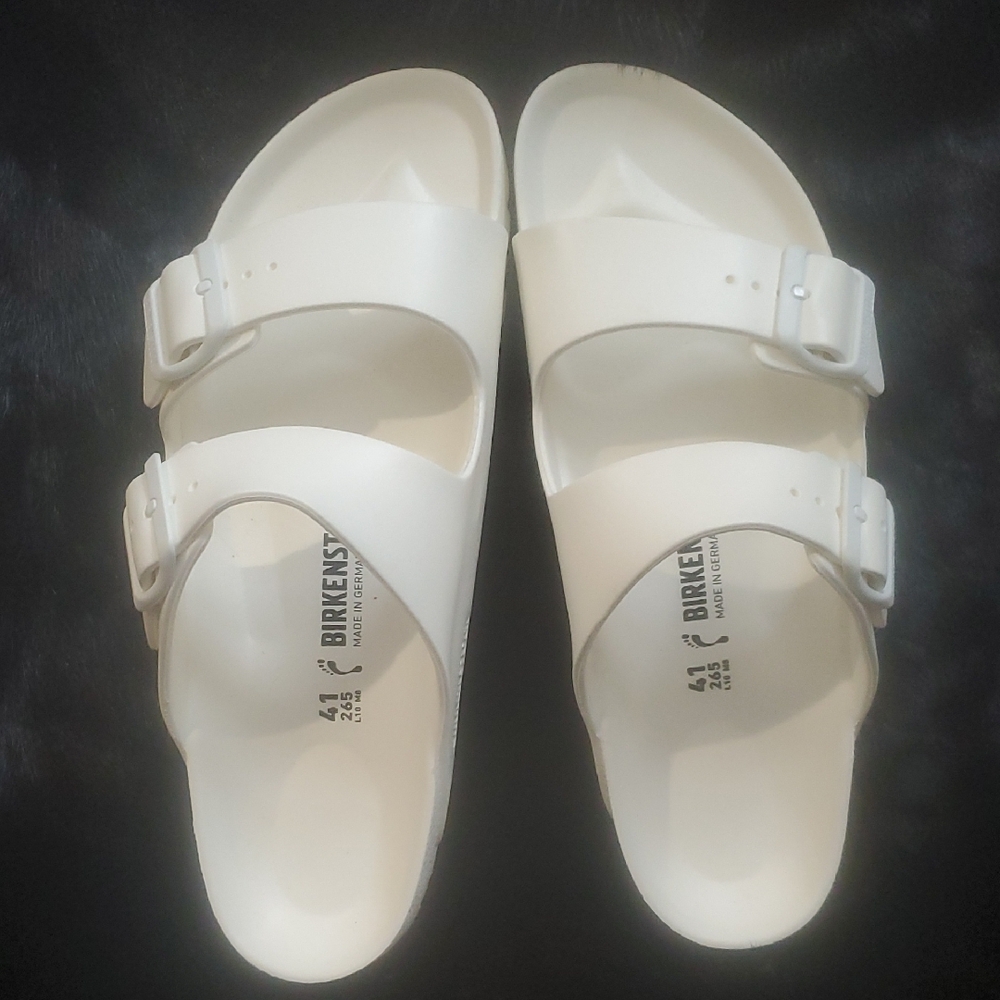 BIRKENSTOCK ARIZONA EVA SANDALS IN OFF WHITE /SZ:41 - Picture 4 of 12